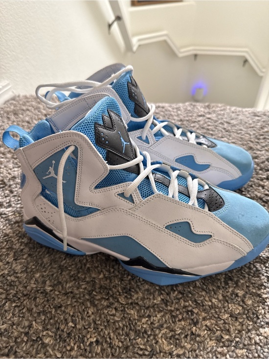 Jordan Other - Jordan Men's High-Top Basketball Sneakers in White and Light Blue